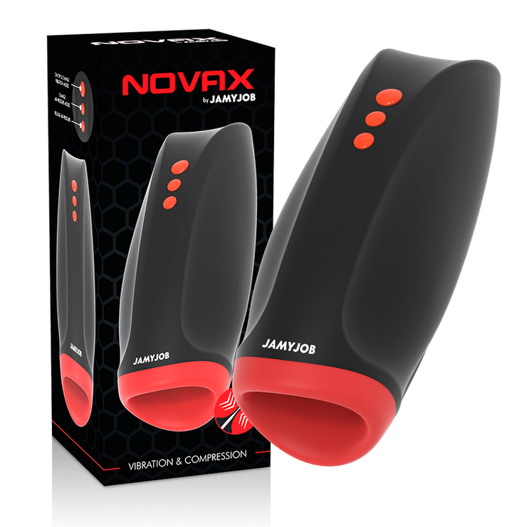 JAMYJOB NOVAX MASTURBADOR CON VIBRACION Y COMPRESIÓN - Pelvia