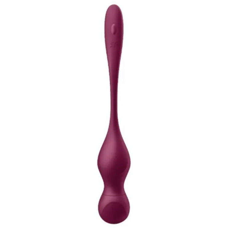 SATISFYER - LOVE BIRDS VARY BOLAS VIBRADORES APP GRATUITA ROJO VINO - Pelvia