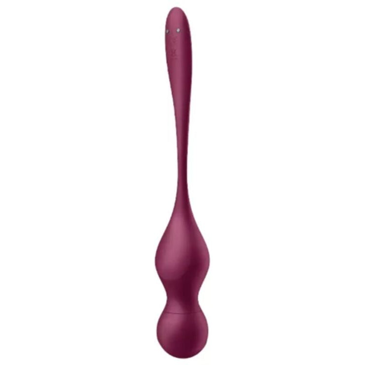 SATISFYER - LOVE BIRDS VARY BOLAS VIBRADORES APP GRATUITA ROJO VINO - Pelvia