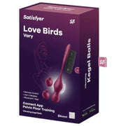 SATISFYER - LOVE BIRDS VARY BOLAS VIBRADORES APP GRATUITA ROJO VINO - Pelvia