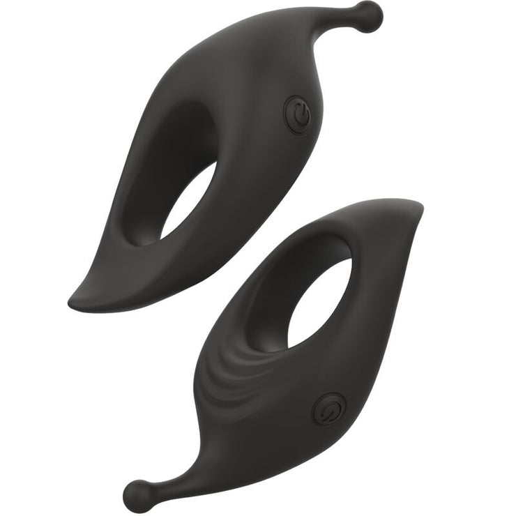 B SWISH - BCHARMED RHYTHM INFINITE DELUXE ANILLO PARA PENE 15 VIBRACIONES NEGRO - Pelvia