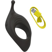 B SWISH - BCHARMED RHYTHM INFINITE DELUXE ANILLO PARA PENE 15 VIBRACIONES NEGRO - Pelvia