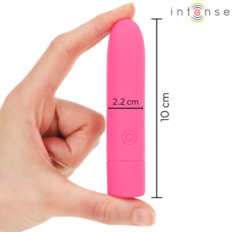 INTENSE - SYMONE BALA VIBRADORA RECARGABLE POR USB 8 VIBRACIONES ROSA 10 X 2.2 CM - Pelvia