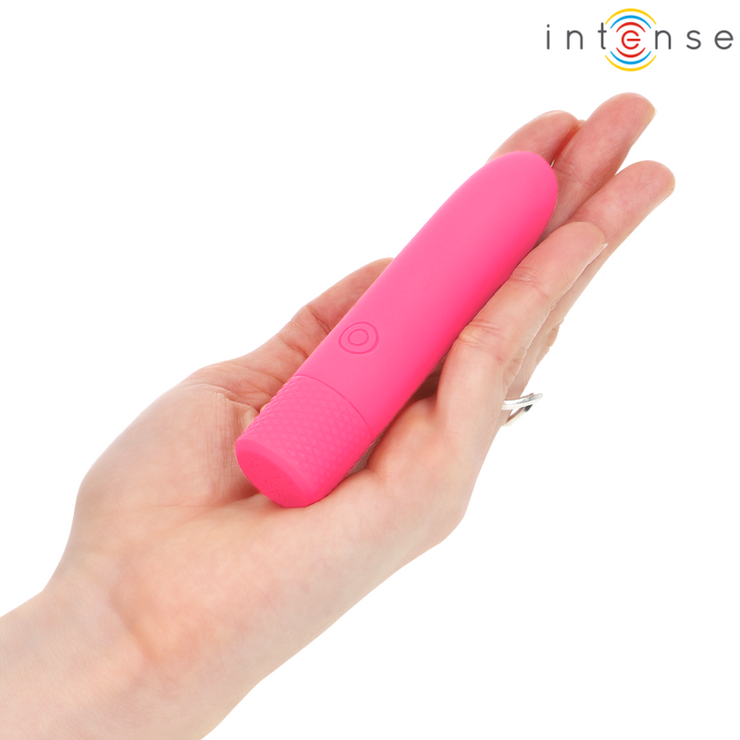 INTENSE - SYMONE BALA VIBRADORA RECARGABLE POR USB 8 VIBRACIONES ROSA 10 X 2.2 CM - Pelvia