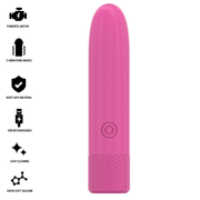 INTENSE - SYMONE BALA VIBRADORA RECARGABLE POR USB 8 VIBRACIONES ROSA 10 X 2.2 CM - Pelvia