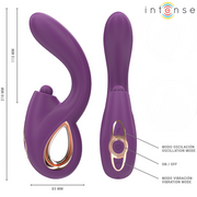 INTENSE - LALI VIBRADOR PUNTO G MULTIFUNCIÓN ESTIMULACIÓN & EMOUJE & VIBRACIÓN MORADO - Pelvia