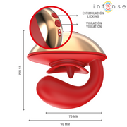 INTENSE - MARIAH VIBRADOR & ESTIMULADOR EN FORMA DE U VIBRACIONES ROJO - Pelvia