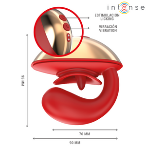 INTENSE - MARIAH VIBRADOR & ESTIMULADOR EN FORMA DE U VIBRACIONES ROJO