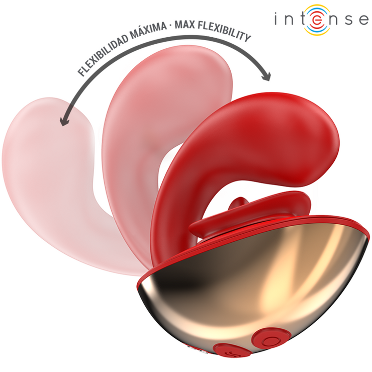 INTENSE - MARIAH VIBRADOR & ESTIMULADOR EN FORMA DE U VIBRACIONES ROJO - Pelvia