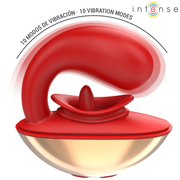 INTENSE - MARIAH VIBRADOR & ESTIMULADOR EN FORMA DE U VIBRACIONES ROJO - Pelvia