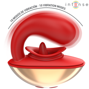 INTENSE - MARIAH VIBRADOR & ESTIMULADOR EN FORMA DE U VIBRACIONES ROJO