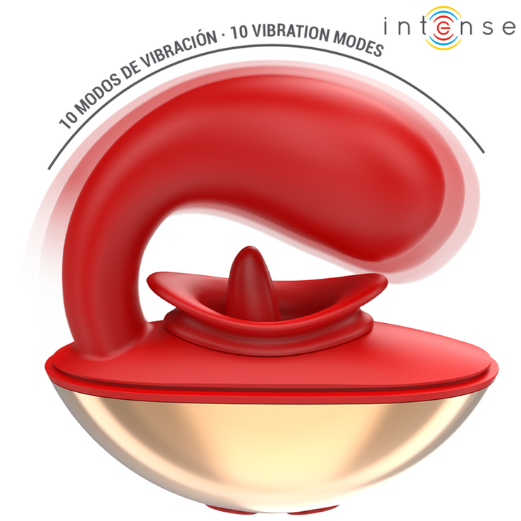 INTENSE - MARIAH VIBRADOR & ESTIMULADOR EN FORMA DE U VIBRACIONES ROJO - Pelvia