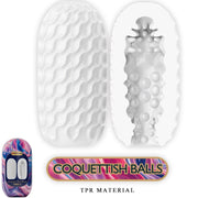 PRETTY LOVE - COQUETTISH BALLS MASTURBADOR MASCULINO SILICONA BLANCO - Pelvia