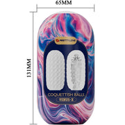 PRETTY LOVE - COQUETTISH BALLS MASTURBADOR MASCULINO SILICONA BLANCO - Pelvia