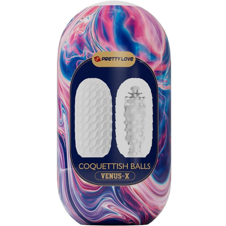 PRETTY LOVE - COQUETTISH BALLS MASTURBADOR MASCULINO SILICONA BLANCO - Pelvia