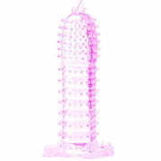 FUNDA PARA PENE CON PUNTOS ESTIMULANTES ROSA 14 CM - Pelvia