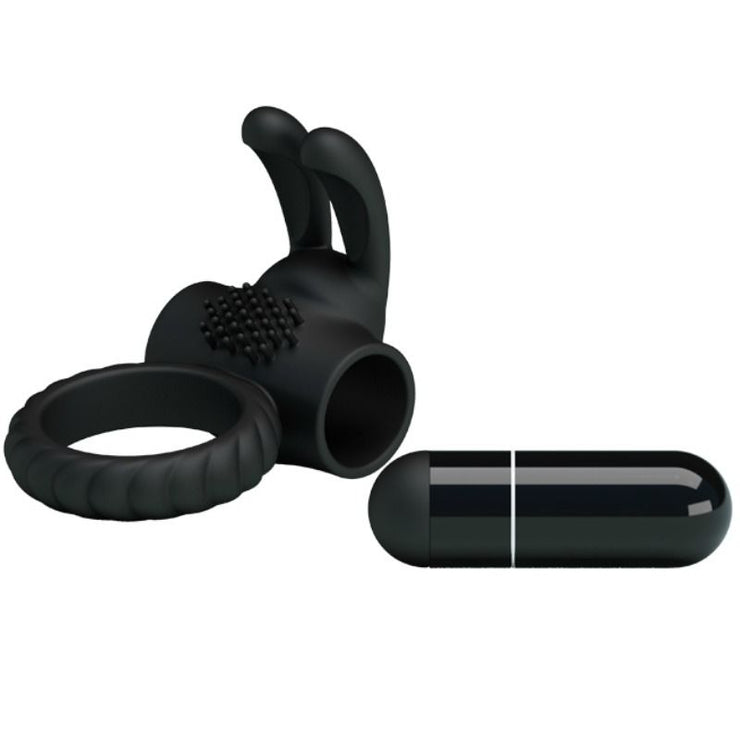 PRETTY LOVE EUDORA ANILLO VIBRADOR CON ESTIMULADOR - Pelvia
