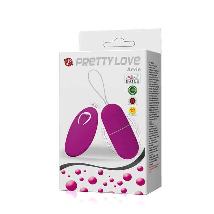 Pretty Love Huevo Vibrador Arvin Con Control Remoto Potente - Pelvia