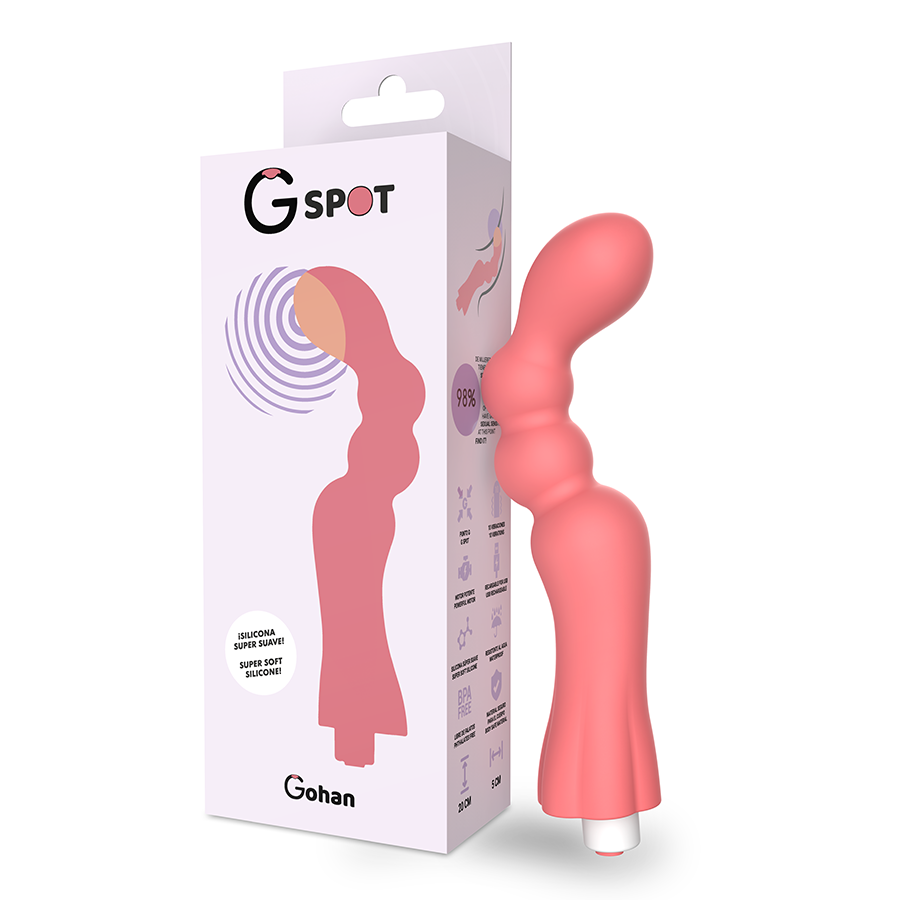 G-Spot Gohan Vibrador Punto G Light Red - Pelvia