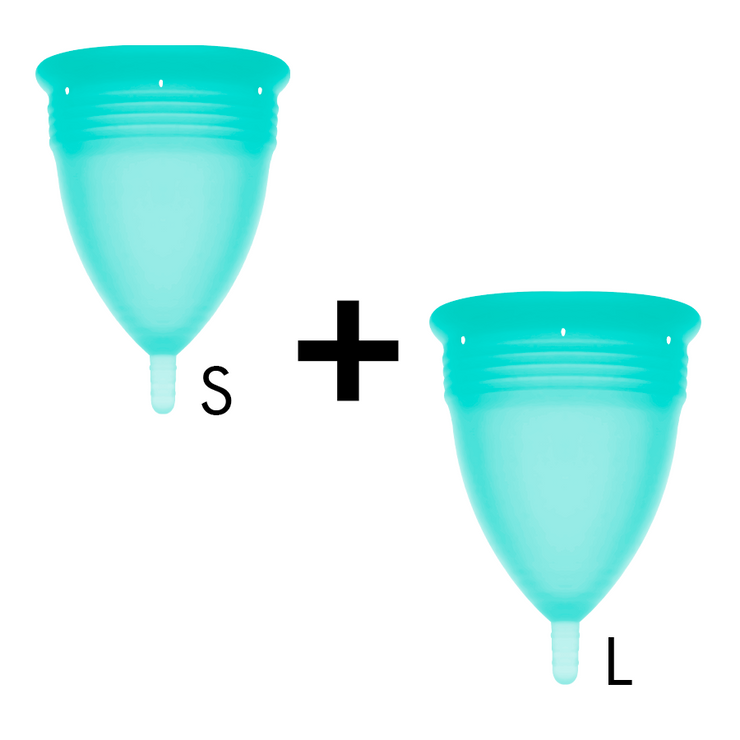 Stercup Copa Menstrual Silicona  Pack TALLA S + TALLA L - Pelvia