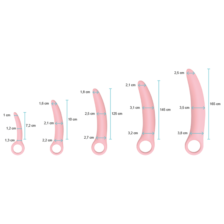 Intimichic Set 5 piezas dilatador vaginal silicona médica - Pelvia